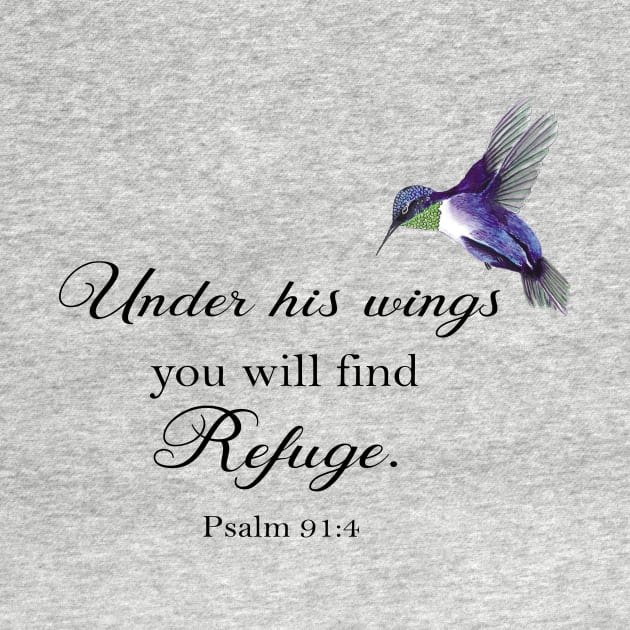 Under his wings you will find refuge Psalm 91 by LatiendadeAryam